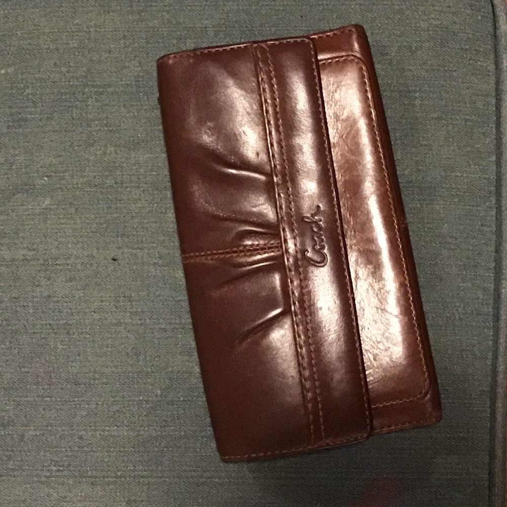 Dark brown coach wallet